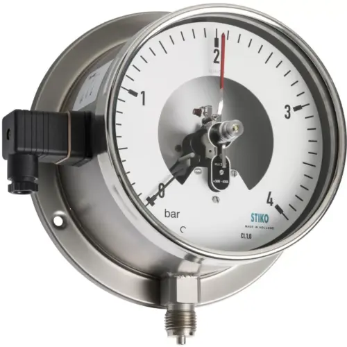 Pressure gauges with contacts